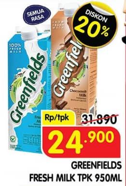 Promo Harga Greenfields Fresh Milk All Variants 1000 ml - Superindo