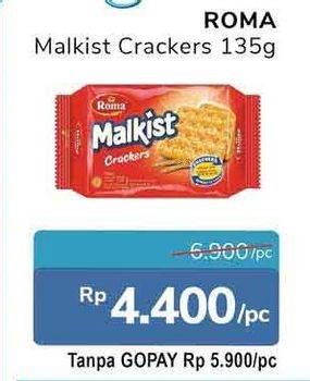 Promo Harga ROMA Malkist Crackers 135 gr - Alfamidi