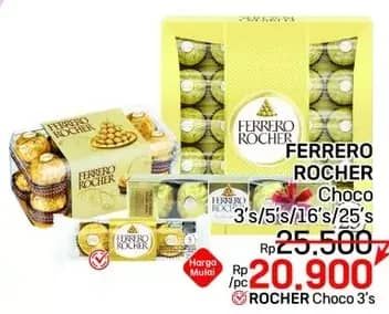 Promo Harga Ferrero Rocher Chocolate 35 gr - LotteMart