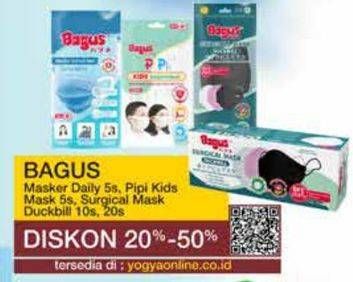 Promo Harga BAGUS Daily 5s, Pipi Kids Mask 5s, Surgical Mask Duckbill 10s, 20s  - Yogya