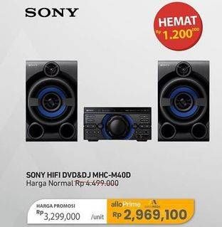 Promo Harga Sony MHC-M40D Hi-Fi  - Carrefour