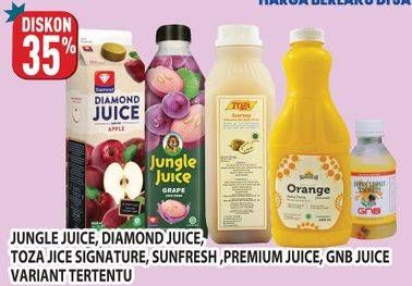 Promo Harga Jungle Juice/Diamond/Toza Jice Signature/Sunfresh/Premium Juice/GNB Juice  - Hypermart
