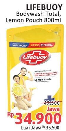 Promo Harga Lifebuoy Body Wash Total 10, Lemon Fresh 850 ml - Alfamidi