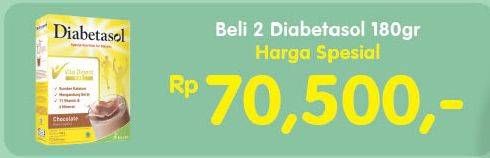 Promo Harga DIABETASOL Special Nutrition for Diabetic per 2 box 180 gr - Alfamart