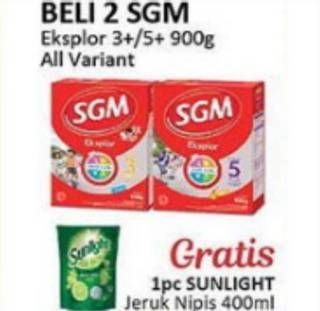 Promo Harga SGM Eksplor 3+/5+ Susu Pertumbuhan  - Indomaret