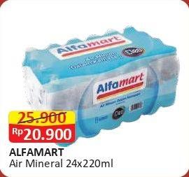 Promo Harga Alfamart Air Mineral per 24 botol 220 ml - Alfamart