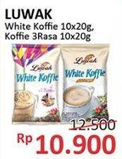 Promo Harga Luwak White Koffie Original, 3 Rasa 10 pcs - Alfamidi