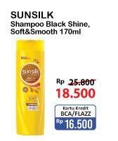 Promo Harga SUNSILK Shampoo Soft Smooth, Black Shine 170 ml - Alfamart