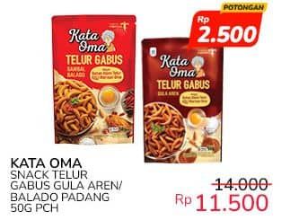 Promo Harga Kata Oma Telur Gabus Gula Aren, Balado Padang 63 gr - Indomaret