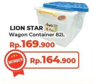 Promo Harga Lion Star Wagon Container 82lt 82000 ml - Yogya