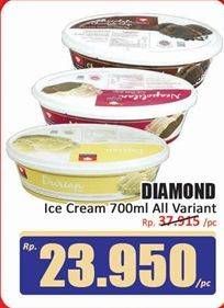 Promo Harga Diamond Ice Cream All Variants 700 ml - Hari Hari