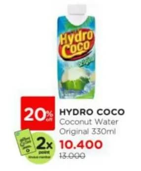 Promo Harga Hydro Coco Minuman Kelapa Original 330 ml - Watsons