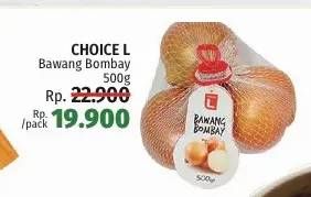 Promo Harga Choice L Bawang Bombay 500 gr - LotteMart