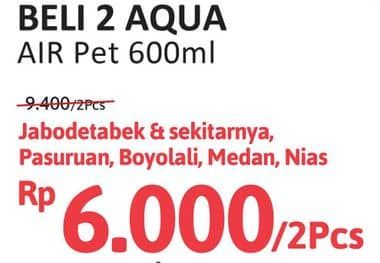 Promo Harga Aqua Air Mineral 600 ml - Alfamidi