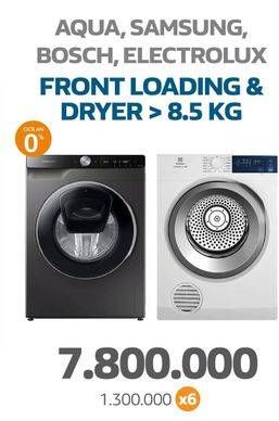 Promo Harga AQUA/SAMSUNG/BOSCH/ELECTROLUX Front Loading & Dryer >8.5 Kg  - Electronic City