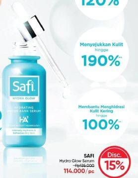 Promo Harga SAFI Hydra Glow Hydrating Water Bank Serum 30 ml - Guardian