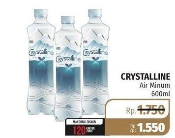 Promo Harga CRYSTALLINE Air Mineral 600 ml - Lotte Grosir