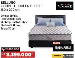 Promo Harga Florence Belluno Complete Queen Bed Set 160x200cm  - COURTS