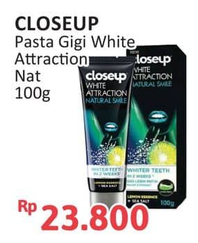 Promo Harga Close Up Pasta Gigi White Attraction Natural Smile 100 gr - Alfamidi