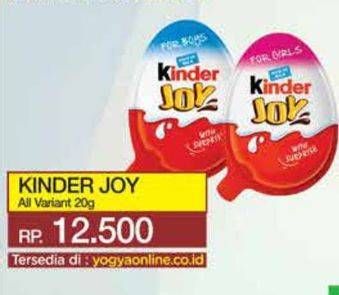 Promo Harga Kinder Joy Chocolate Crispy All Variants 20 gr - Yogya