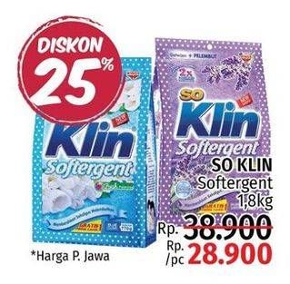 Promo Harga SO KLIN Softergent 1800 gr - LotteMart