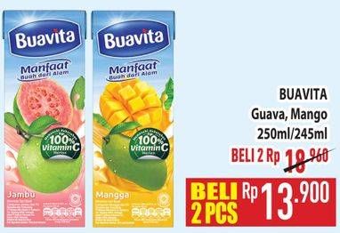 Promo Harga Buavita Fresh Juice Mango, Guava 250 ml - Hypermart