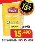 Promo Harga SLEEK Hand Wash Antibacterial Lemon 400 ml - Superindo