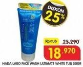 Promo Harga HADA LABO Face Wash Ultimate White 50 gr - Superindo