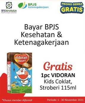 Promo Harga VIDORAN Kids Milk UHT Coklat, Stroberi 115 ml - Alfamidi