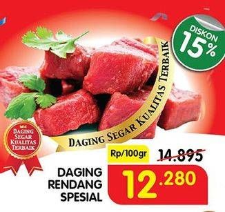 Promo Harga Daging Rendang Sapi Spesial per 100 gr - Superindo