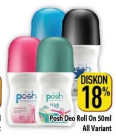 Promo Harga Posh Deo Roll On All Variants 50 ml - Hypermart