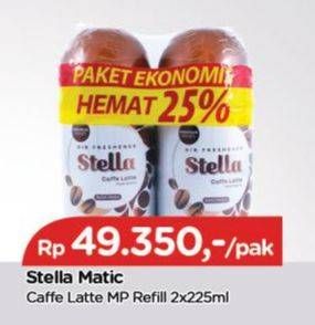 Promo Harga Stella Matic Refill Caffee Latte 225 ml - TIP TOP