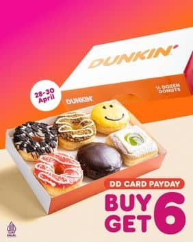 Promo Harga Buy 6 Get 6  - Dunkin Donuts