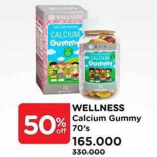 Promo Harga WELLNESS Calcium Gummy 70 pcs - Watsons