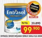 Promo Harga ENTRASOL Senior Susu Bubuk Vanila 400 gr - Superindo