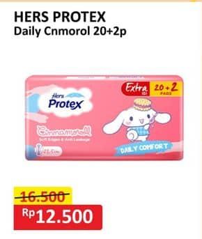 Promo Harga Hers Protex Daily Comfort Wing 23, 5cm 22 pcs - Alfamart