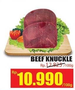 Promo Harga Beef Knuckle (Daging Inside) per 100 gr - Hari Hari