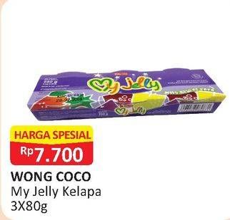 Promo Harga WONG COCO My Jelly per 3 pcs 80 gr - Alfamart