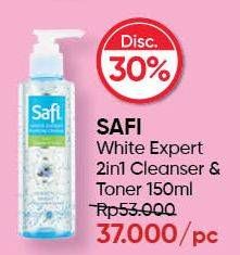Promo Harga SAFI White Expert 2 in 1 Cleanser & Toner 150 ml - Guardian