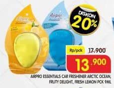 Promo Harga Airpro Essentials Fresh Kecuali Arctic Ocean, Kecuali Fresh Lemon, Kecuali Fruity Delight 9 ml - Superindo