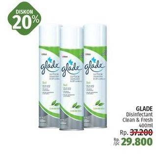 Promo Harga GLADE Surface Disinfectant & Air Sanitizer 400 ml - LotteMart