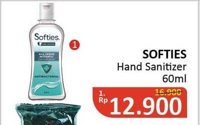 Promo Harga SOFTIES Hand Sanitizer 60 ml - Alfamidi