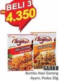 Promo Harga AJINOMOTO SAJIKU Bumbu Instant Nasi Goreng Ayam, Pedas per 3 sachet 20 gr - Hari Hari