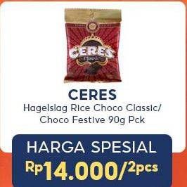 Promo Harga CERES Hagelslag Rice Choco Classic, Festive 90 gr - Indomaret
