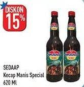 Promo Harga SEDAAP Kecap Manis Kedelai Hitam Special 620 ml - Hypermart