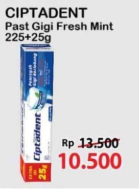 Promo Harga Ciptadent Pasta Gigi Maxi 12 Plus Fresh Mint 250 gr - Alfamart