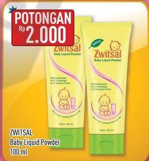Promo Harga ZWITSAL Baby Liquid Powder 100 ml - Hypermart