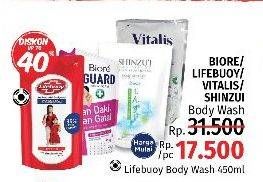 Promo Harga SHINZUI/VITALIS/LIFEBUOY/BIORE Body Wash  - LotteMart