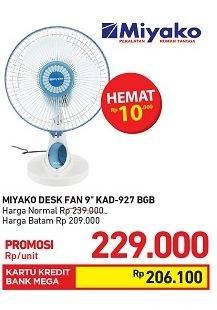 Promo Harga MIYAKO KAD-927 B | Fan 35 Watt  - Carrefour