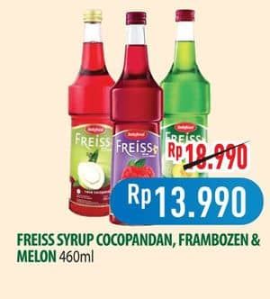 Promo Harga Freiss Syrup Melon, Frambozen, Cocopandan 500 ml - Hypermart